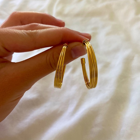 Gold Hoop Earrings - Picture 2 of 6